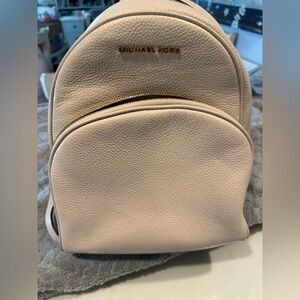 Michael Kors Light Pink Pebbled Leather Mini Backpack